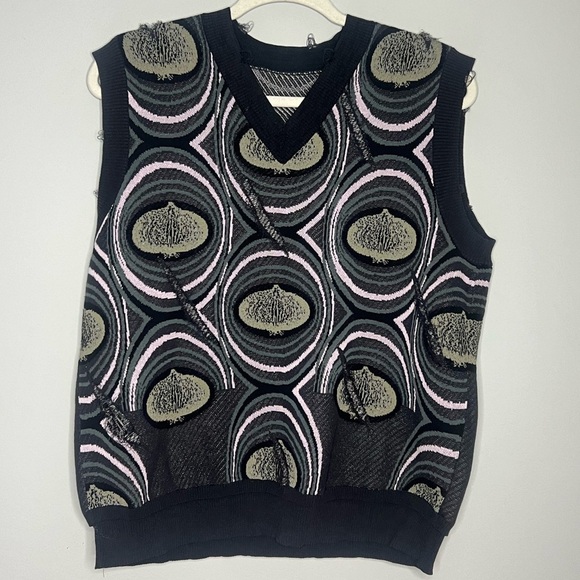 JNBY V-Neck Onion Print Sleeveless Knit Vest XL - Picture 4 of 10
